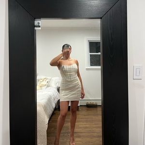 White fox birthday dress